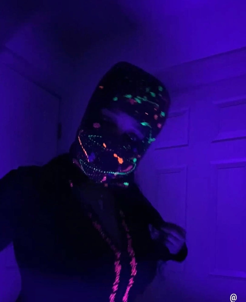 Neon Drip Ski Mask